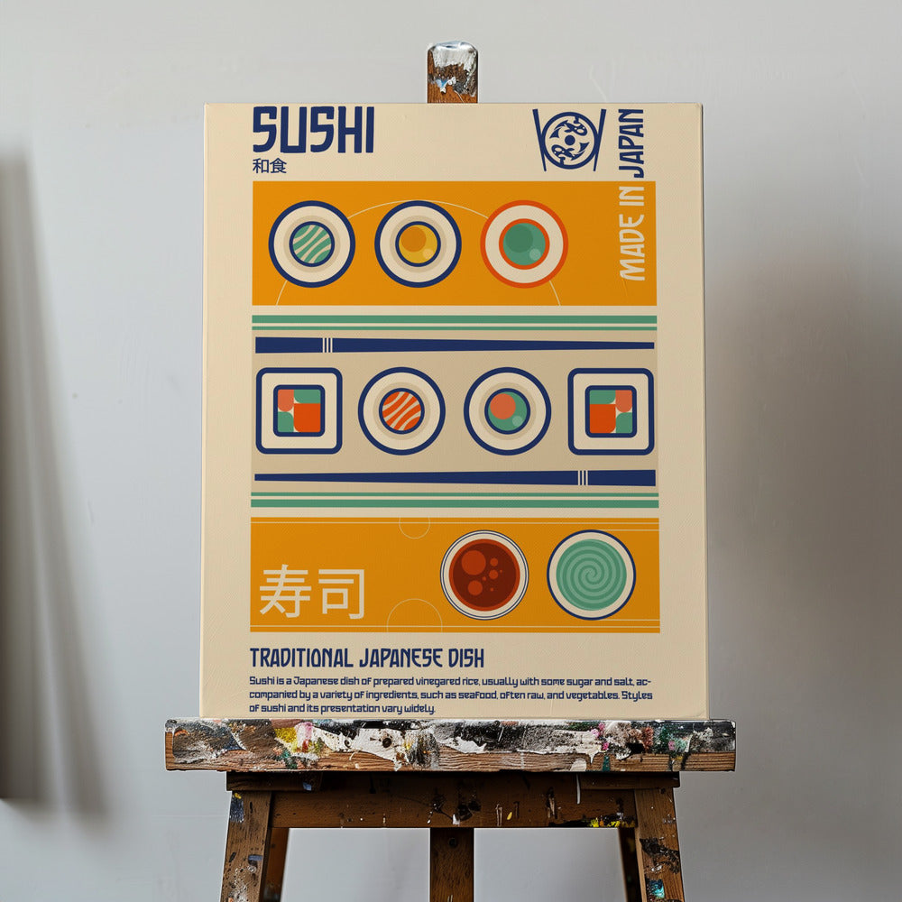 Sushi japanilainen ruokatuloste | Canvastaulut