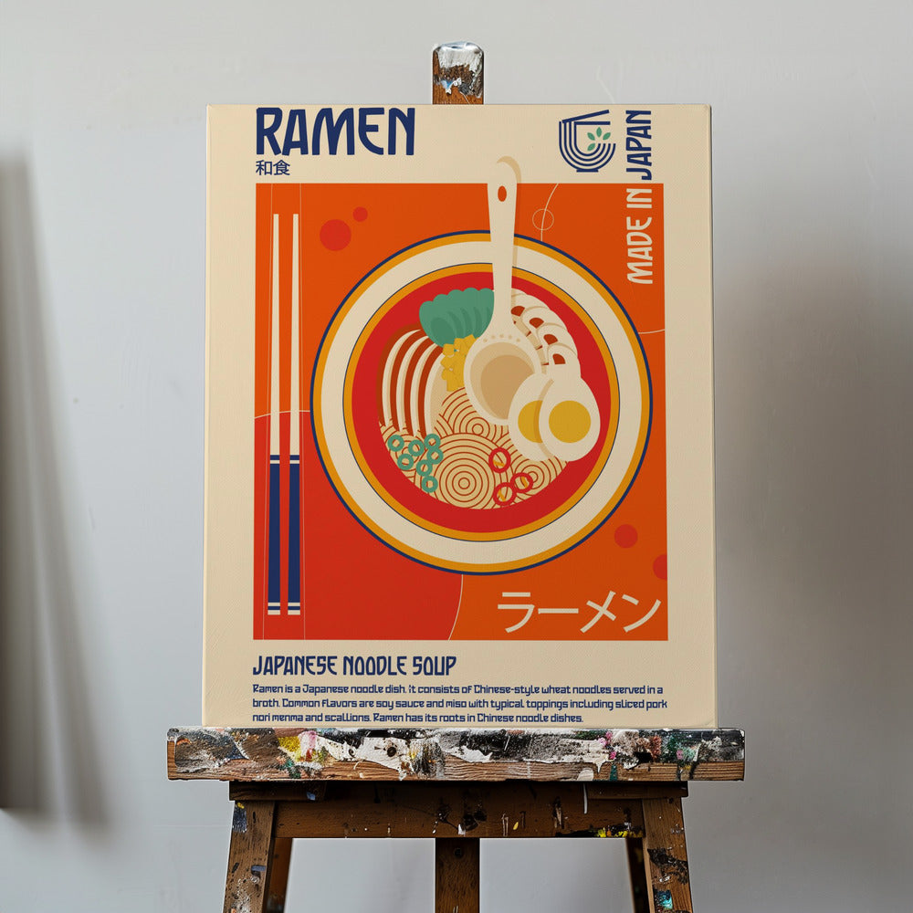 Ramen japanilainen ruokatuloste | Canvastaulut