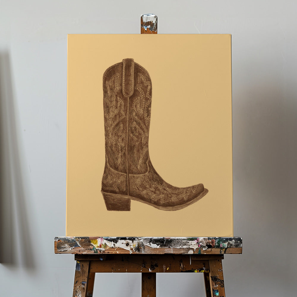 Brązowe buty kowbojskie | Wydruki na łótnie