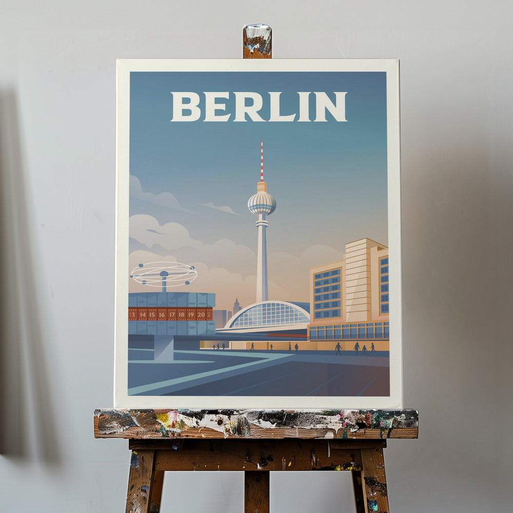 Berliner Stadtbild Reisedruck | Leinwand-Bilder