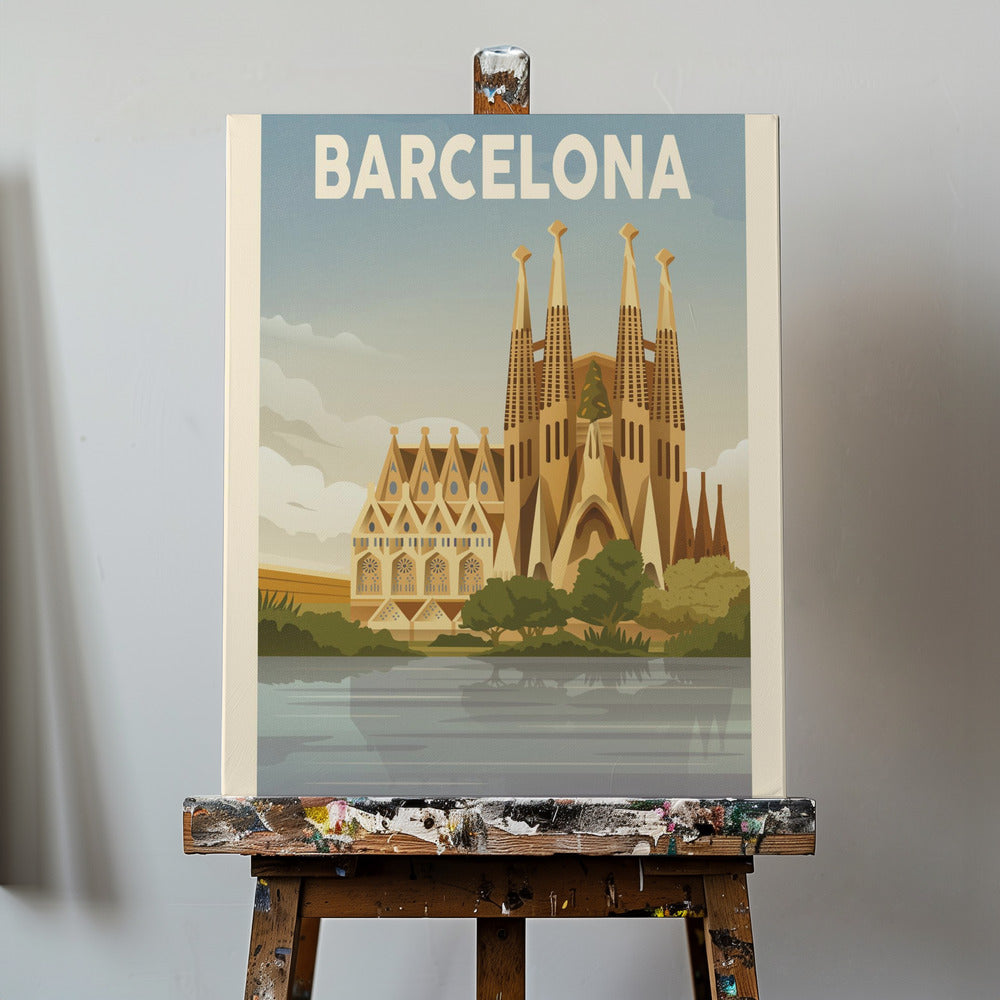 Barcelona Travel Print | Canvas
