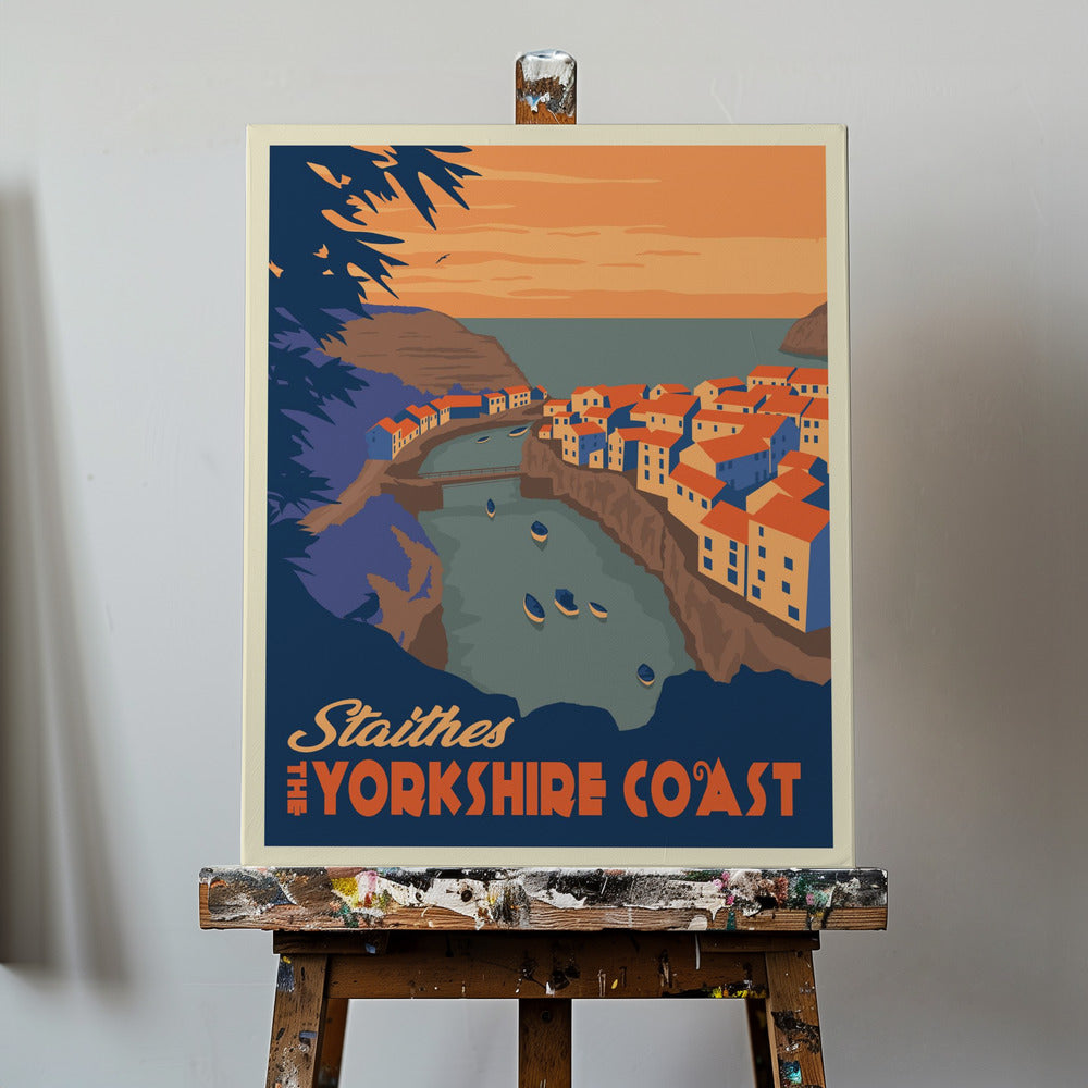 Staithes Yorkshire Travel Print | Canvas