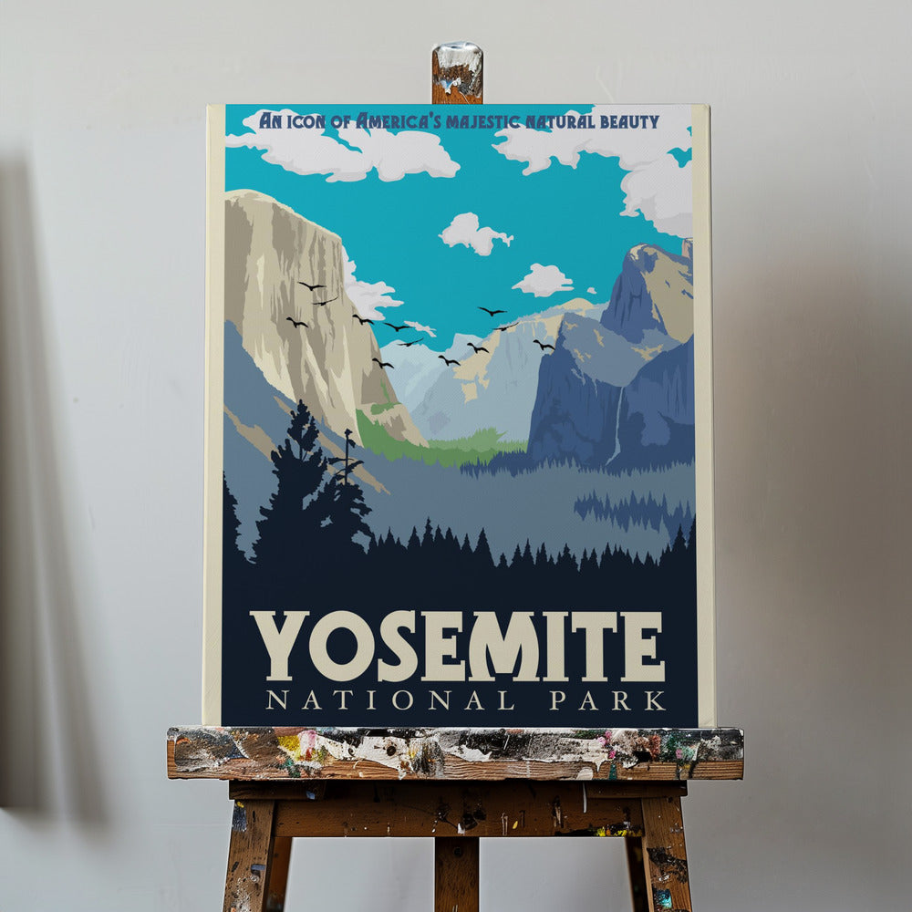Park Narodowy Yosemite – wydruk podróżny | Wydruki na łótnie