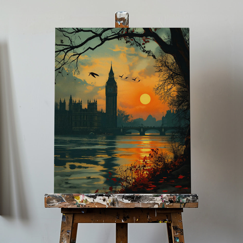 Udsigt fra Themsen | Lærredsbilleder