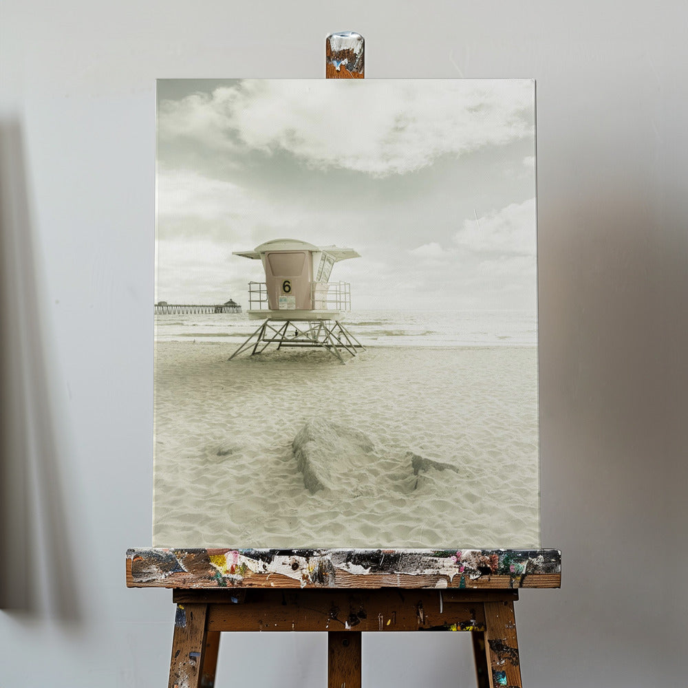 KALIFORNIA Vintage Imperial Beach | Wydruki na łótnie