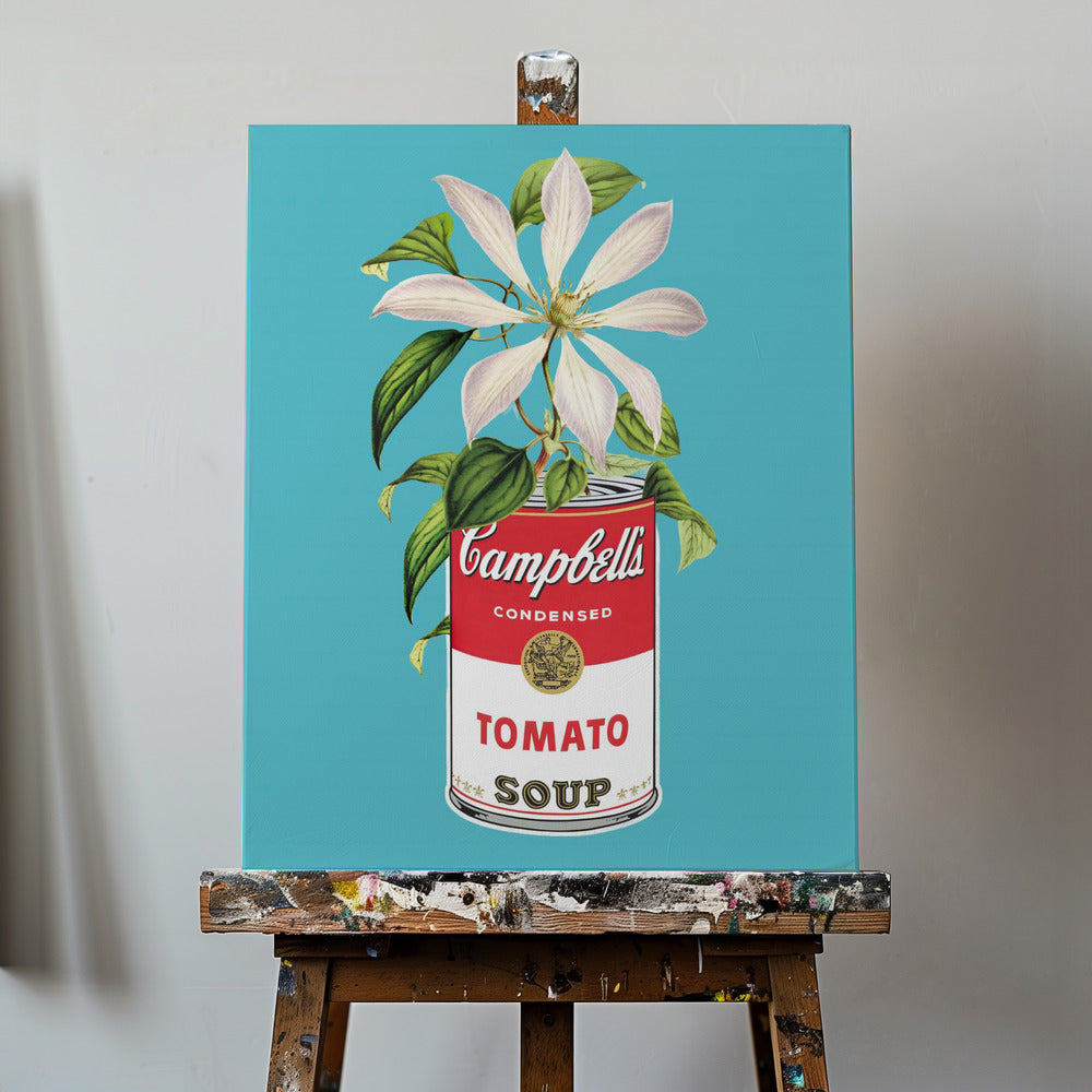 Campbells and Flowers | Canvas
