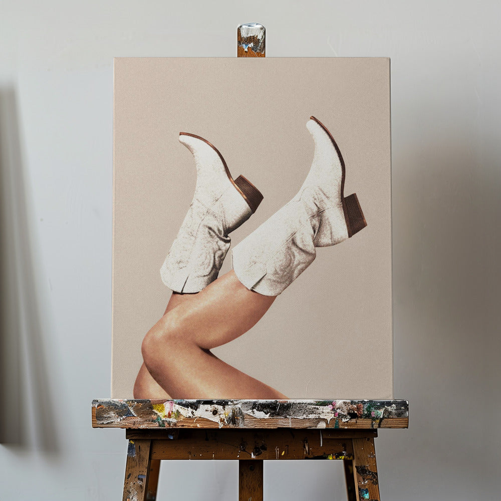 Nämä saappaat - Neutraali / Beige | Canvastaulut