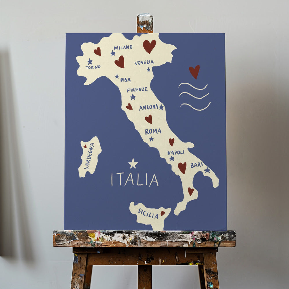 Italian kartta | Canvastaulut