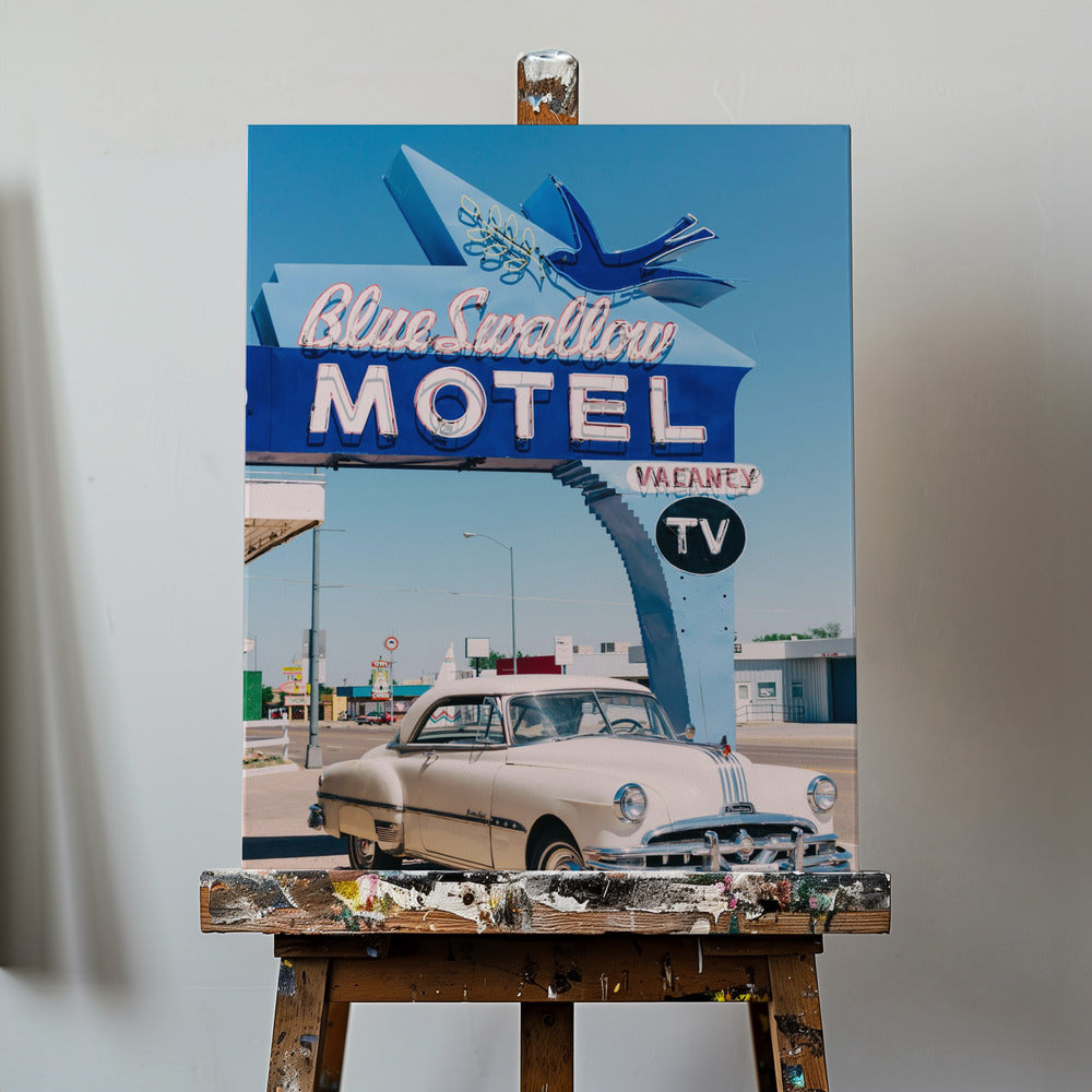 Blue Swallow Motel | Stampe su Tela