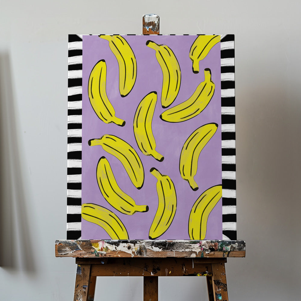 Gelbe Bananen Abstrakt | Leinwand