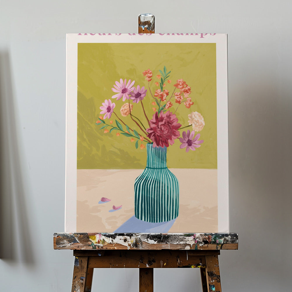 Fleur Des Champs - Green | Canvas