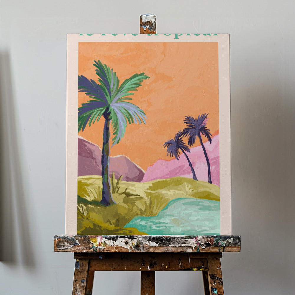 Le Rêve Tropical - Palmtrees | Canvas