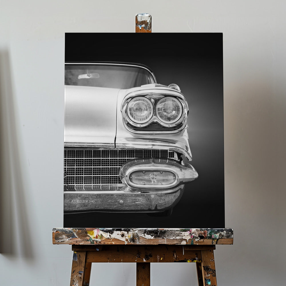 Amerykański klasyczny samochód Bonneville 1958 Cabrio | Wydruki na łótnie