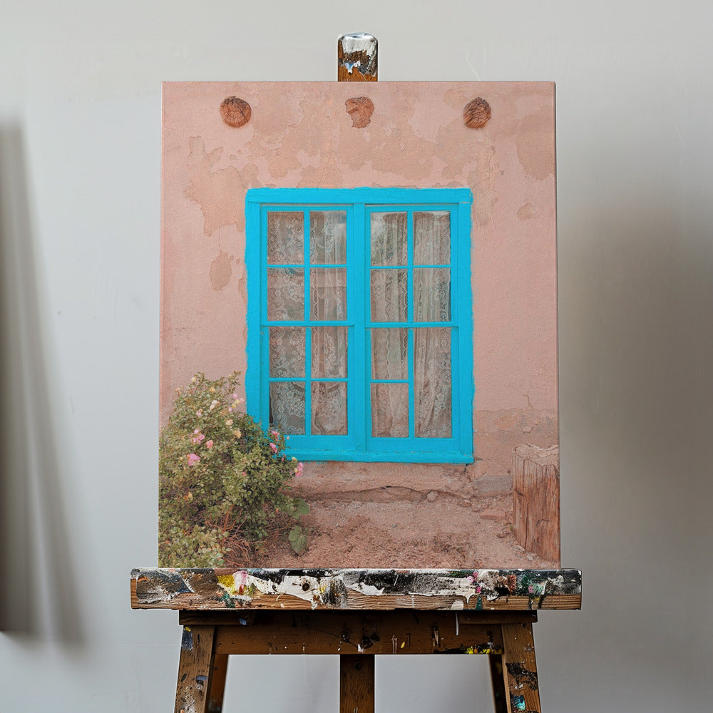 Okno Turkusowe - Taos, Nowy Meksyk | Wydruki na łótnie