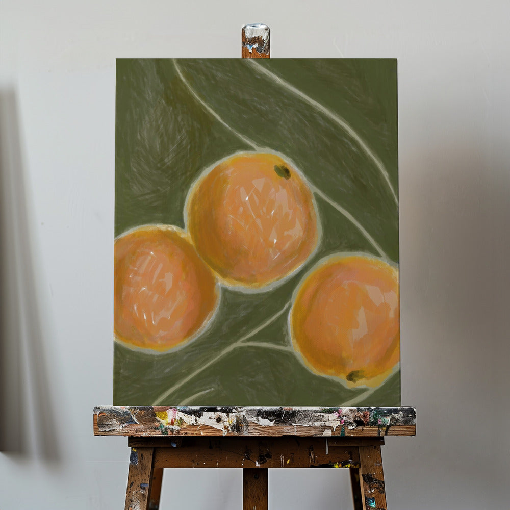 KH Studio - Die Farben Orange & Grün | Leinwand