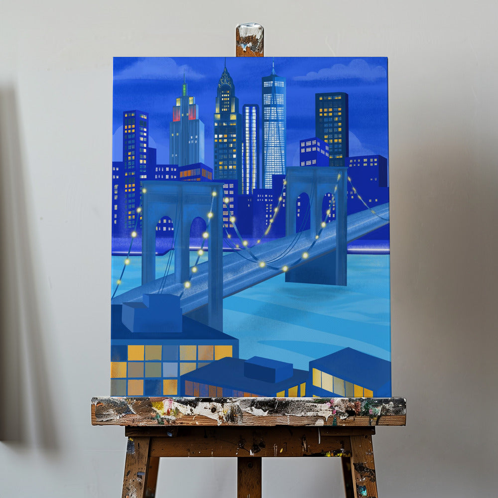 Nowy Jork nocą | Wydruki na łótnie