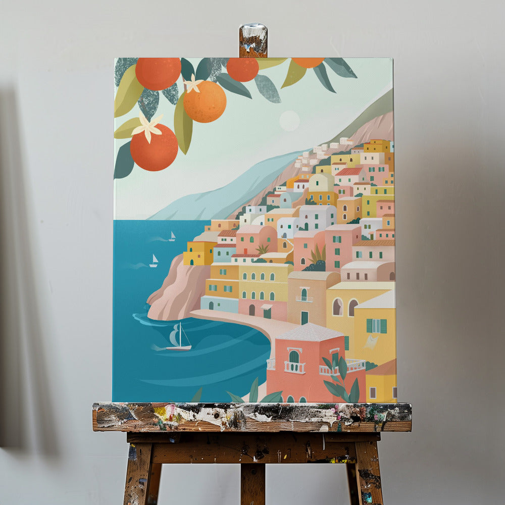 Wybrzeże Positano Włochy | Wydruki na łótnie