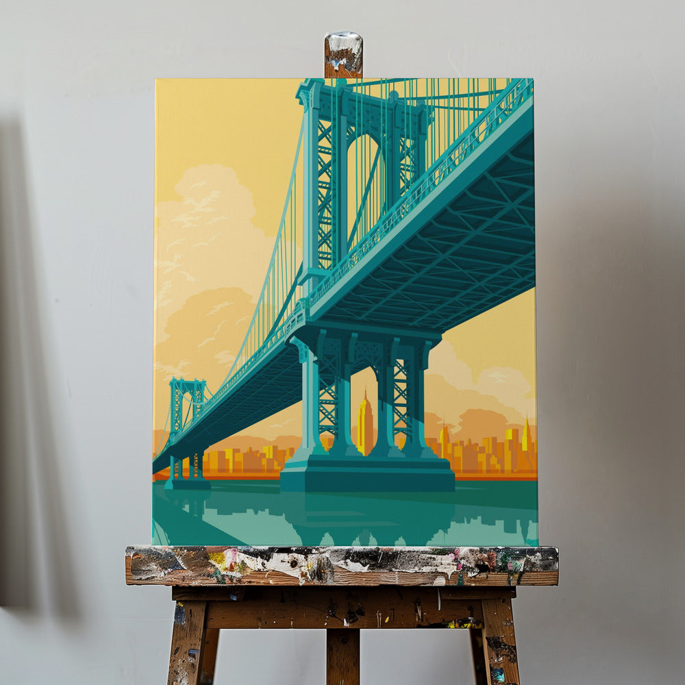 Most Manhattan w Nowym Jorku | Wydruki na łótnie