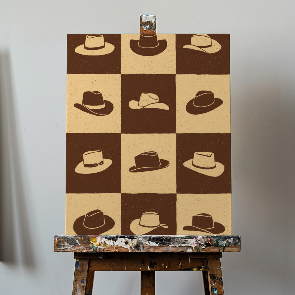 Cowboy-Schachbrett | Leinwand-Bilder
