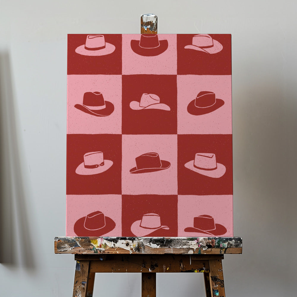 Cowgirl Schachbrett | Leinwand-Bilder