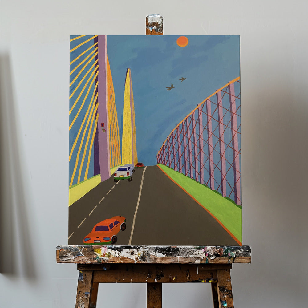 Driving Over the Sunshine Skyway Bridge | Canvas