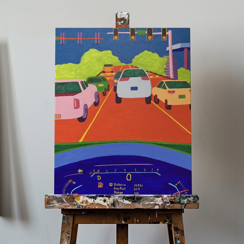 Jazda samochodem | Wydruki na łótnie