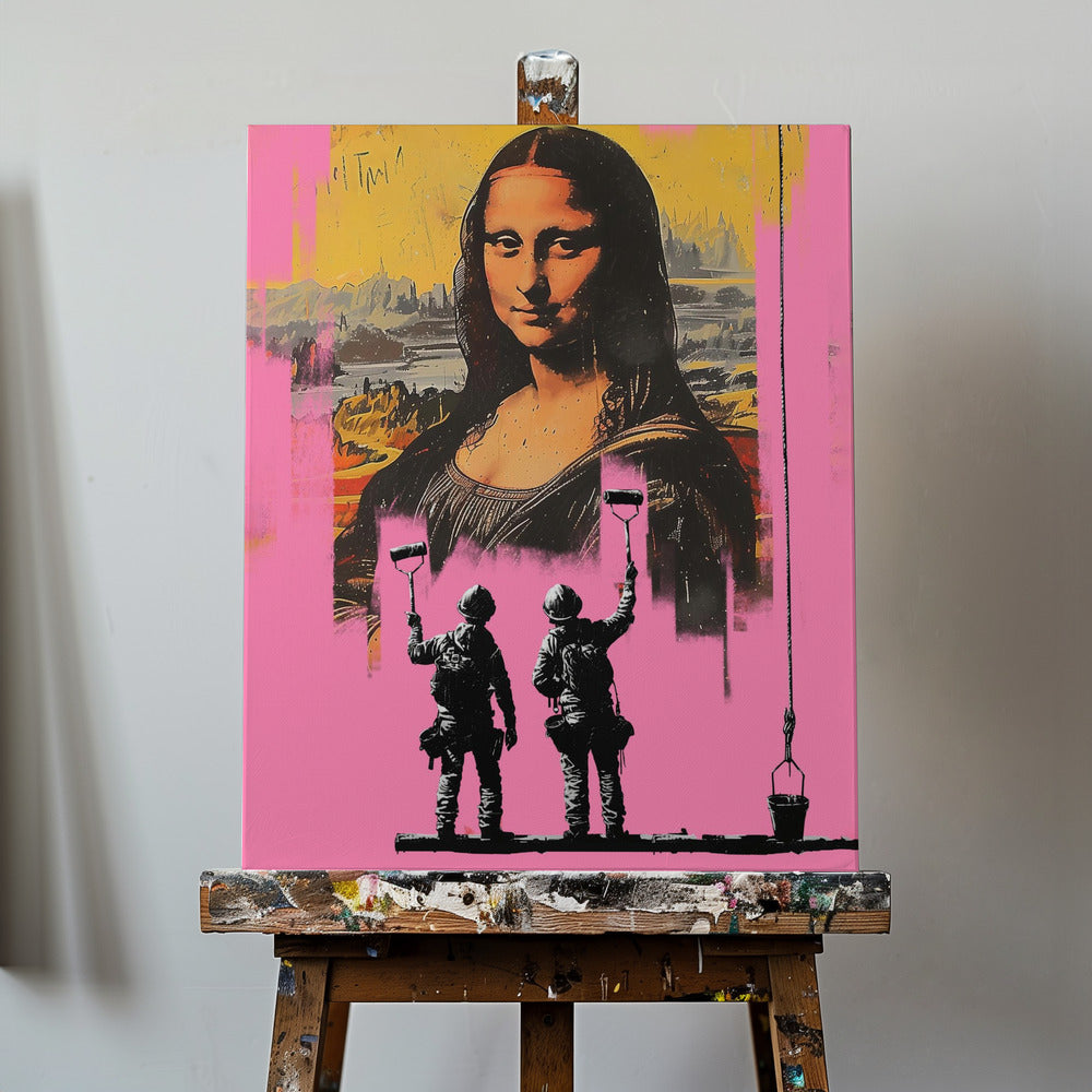 Różowa Monalisa | Wydruki na łótnie