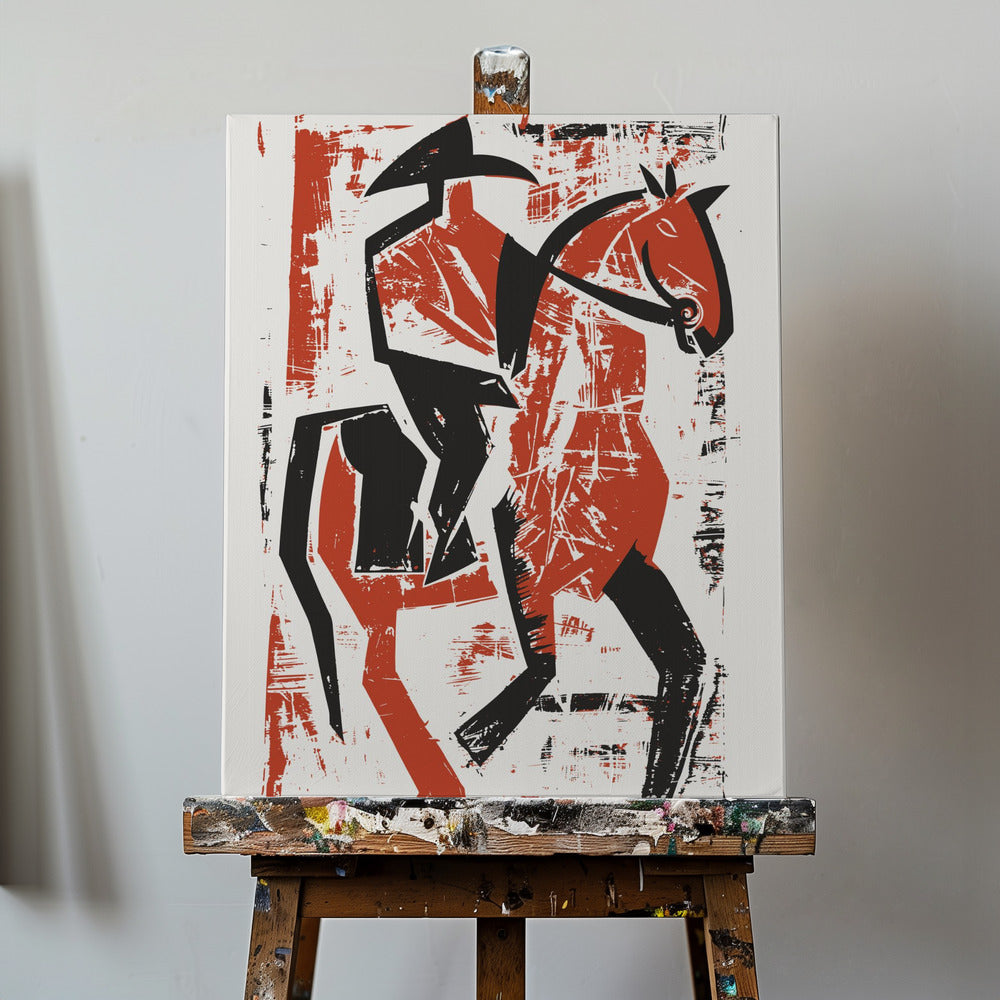 Abstract Horse Rider | Canvas