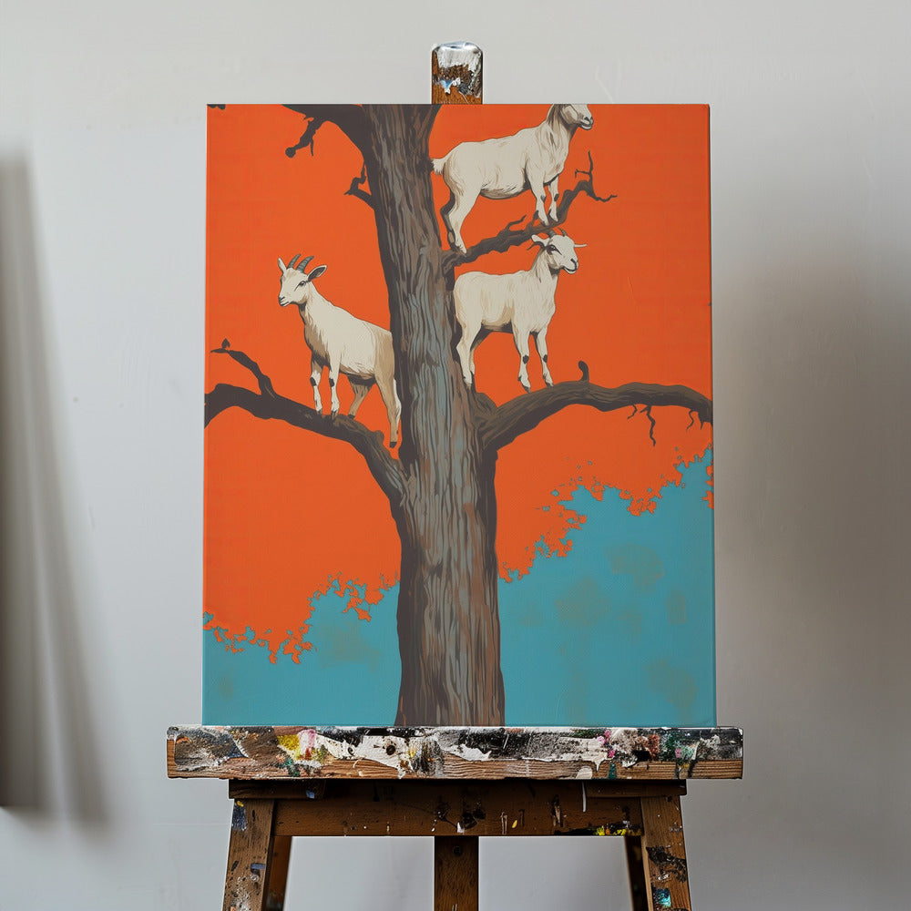 Goats In a Tree | Canvas