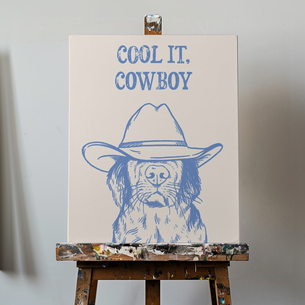 Cool it Cowboy Blue | Canvas