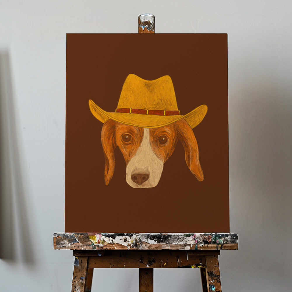 Nala The Cutest Cowgirl Pup | Canvas