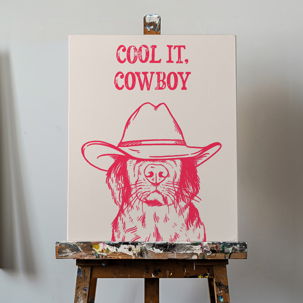 Cool it Cowboy Pink | Canvas