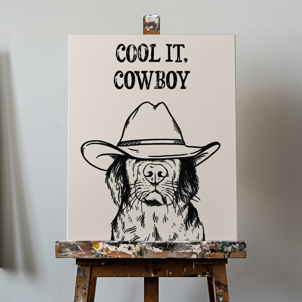 Cool it Cowboy Musta | Canvastaulut
