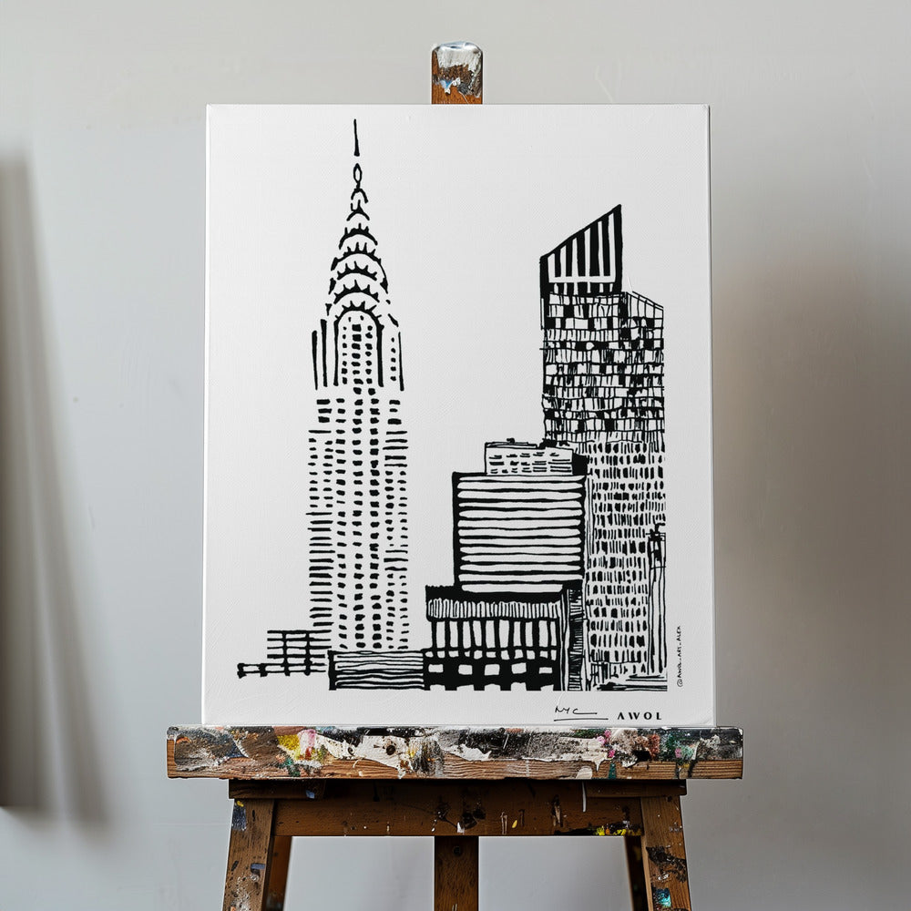 Skyline von New York City mit Wolkenkratzern | Leinwand-Bilder