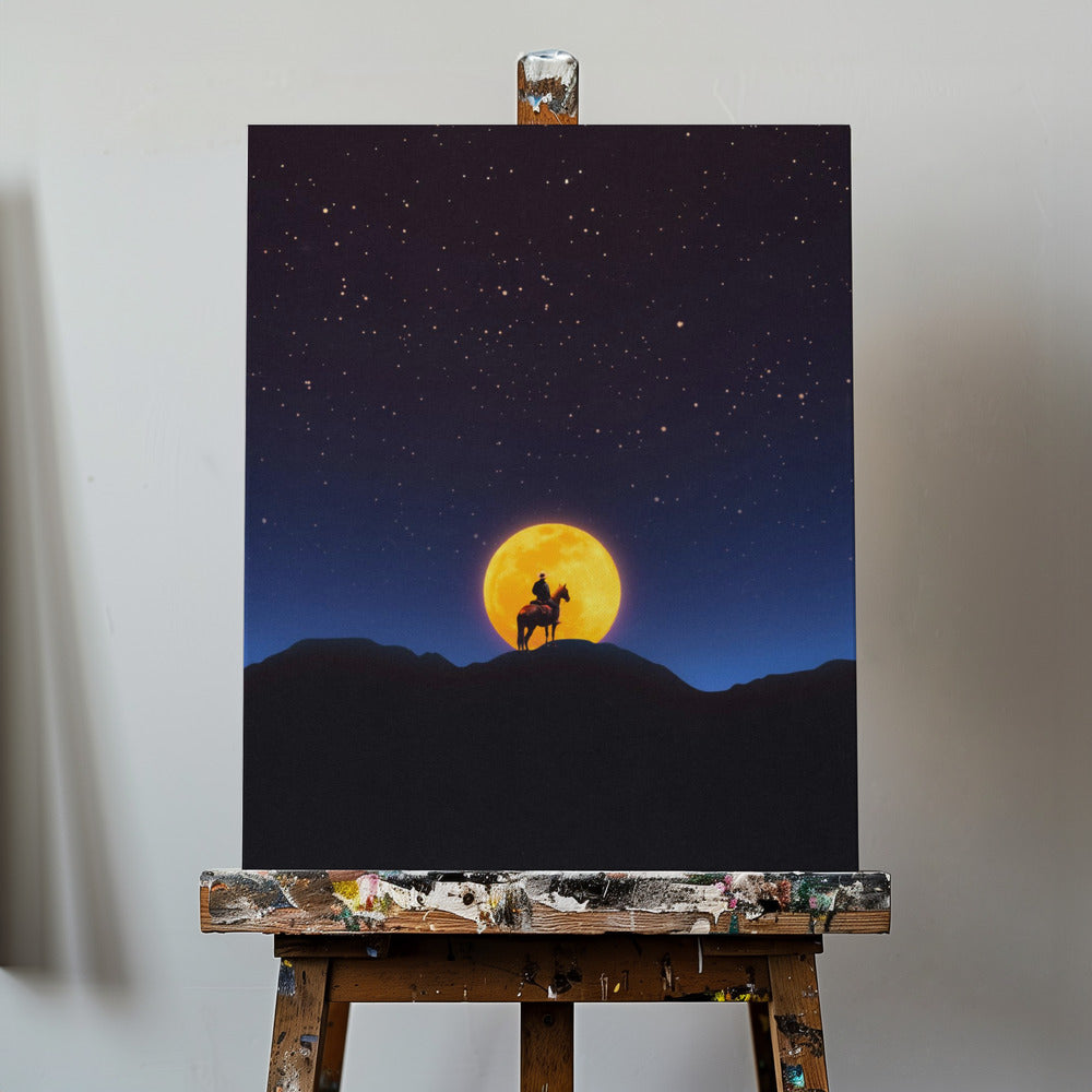 The Rider and the Moon | Canvas
