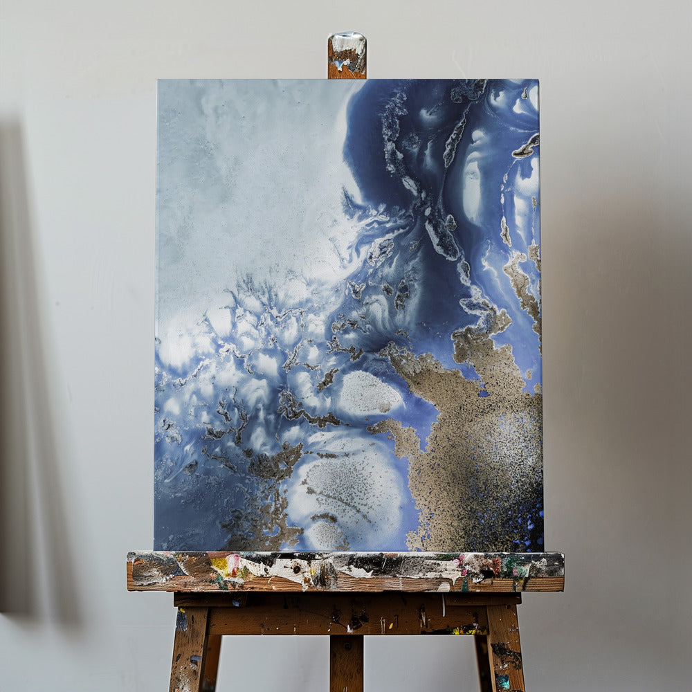 Zen Art 'Ocean Wave Waltz  2' - Watercolor waves | Canvas