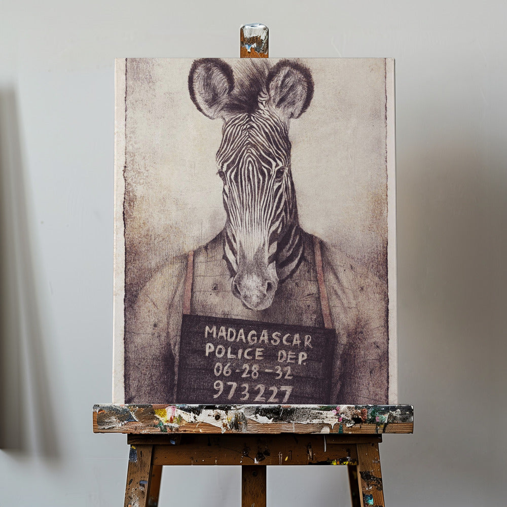 Zebra Mugshot Mystery | Canvas
