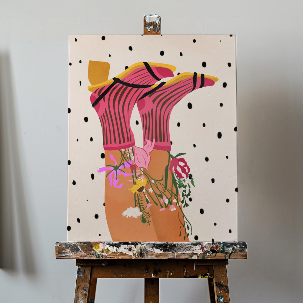 Floral Step Delight | Leinwand