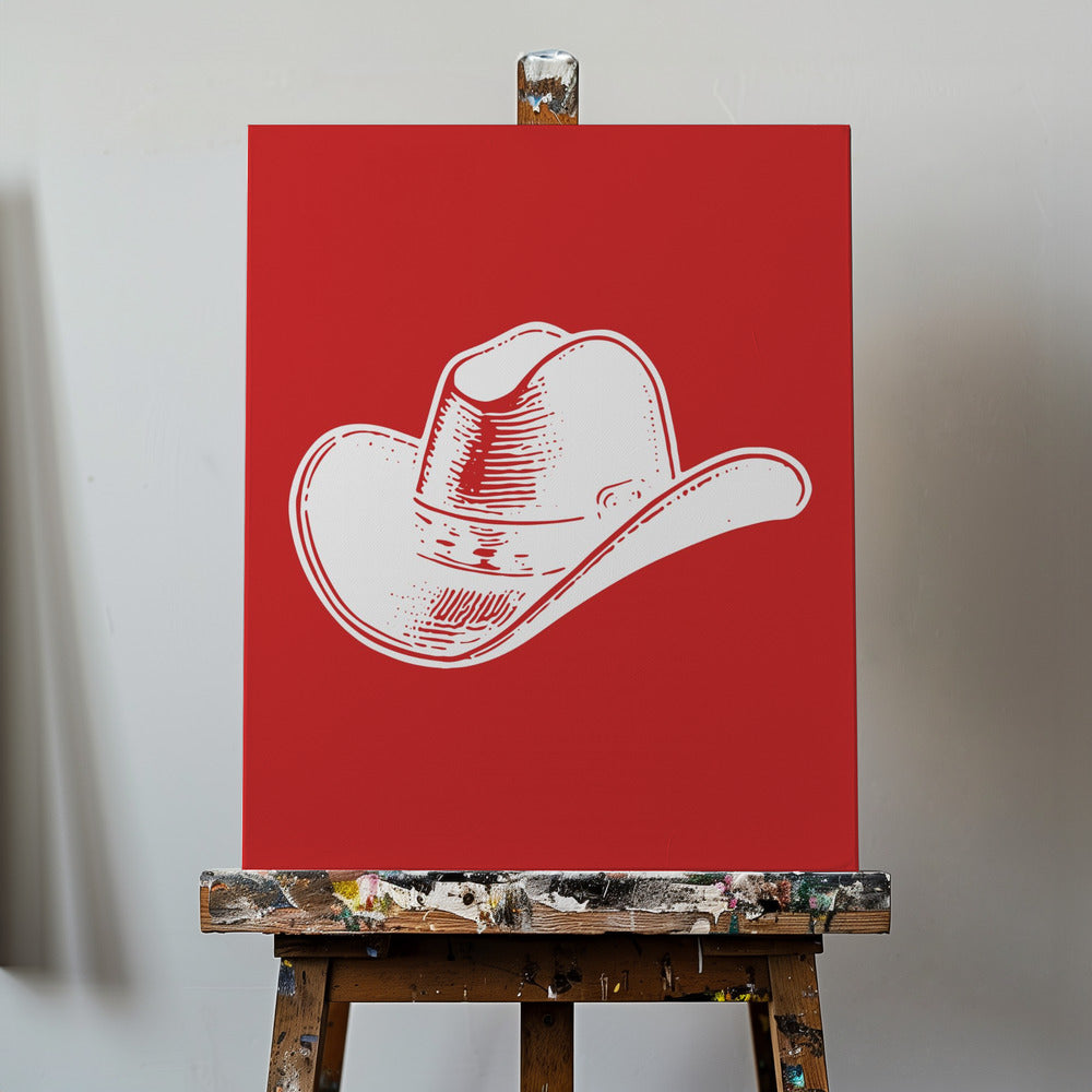 Red Cowboy Hat | Canvas