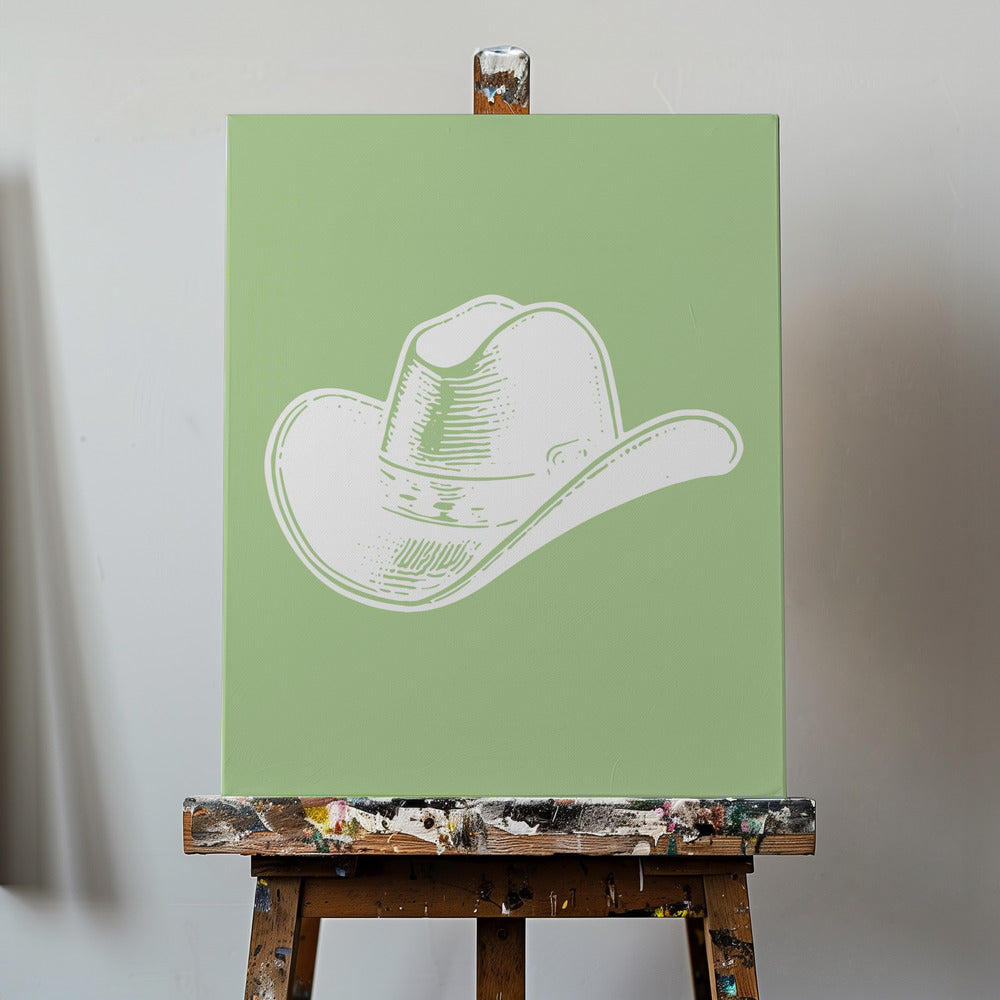 Sage Green Cowboy Hat | Canvas