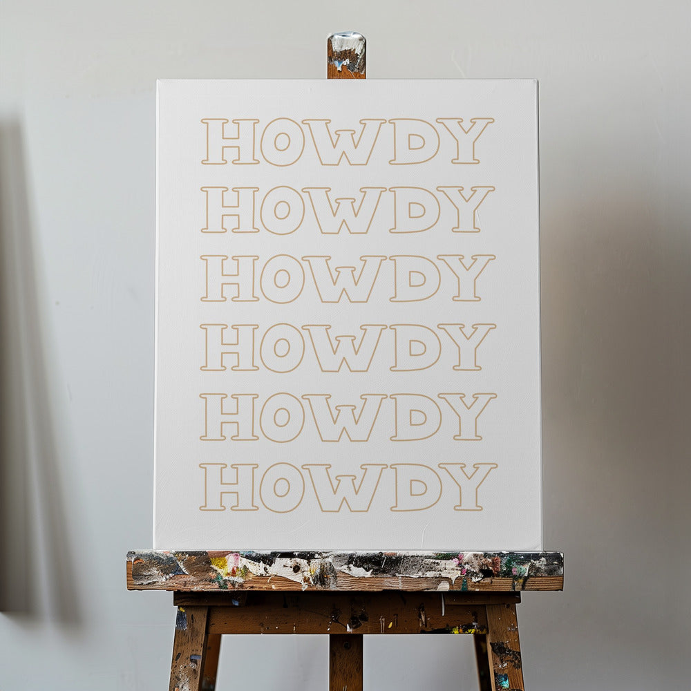 Neutral Howdy | Canvas