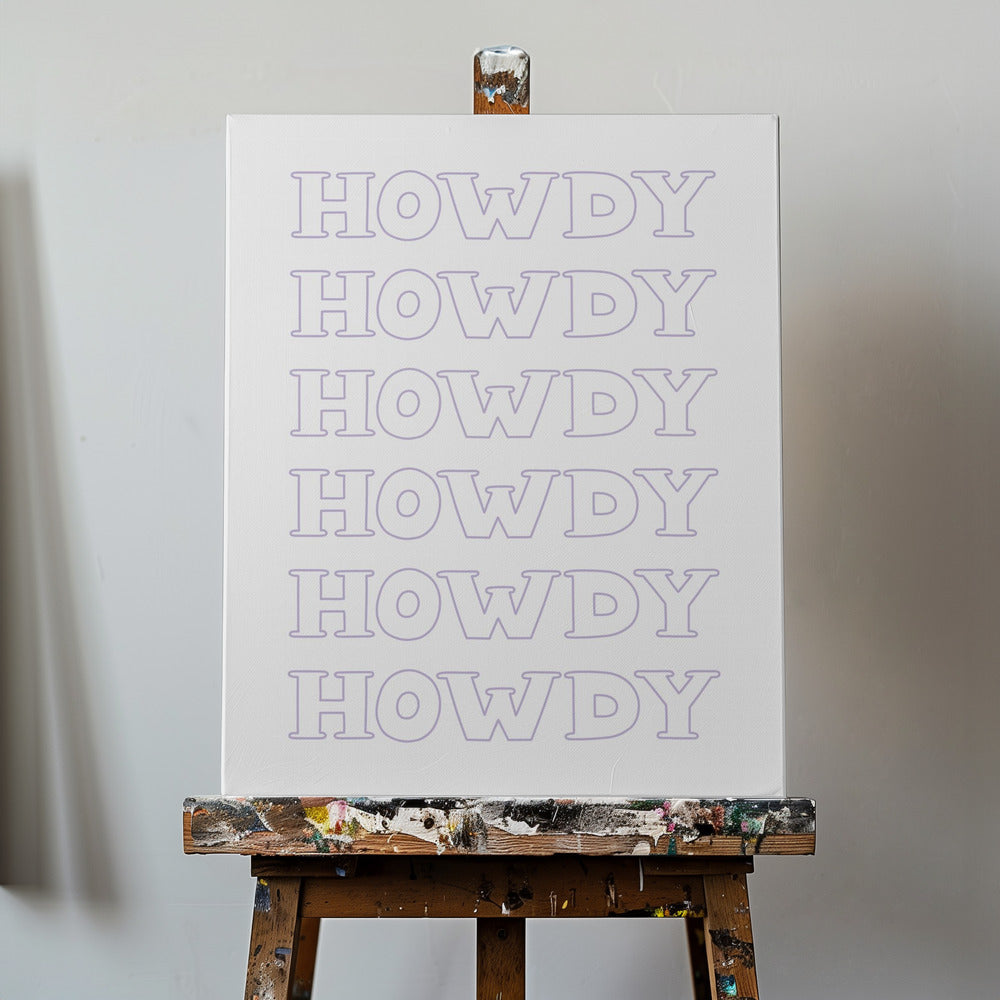 Fioletowy Cześć | Wydruki na łótnie