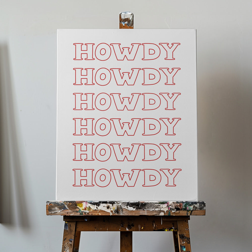 Rotes Howdy | Leinwand-Bilder