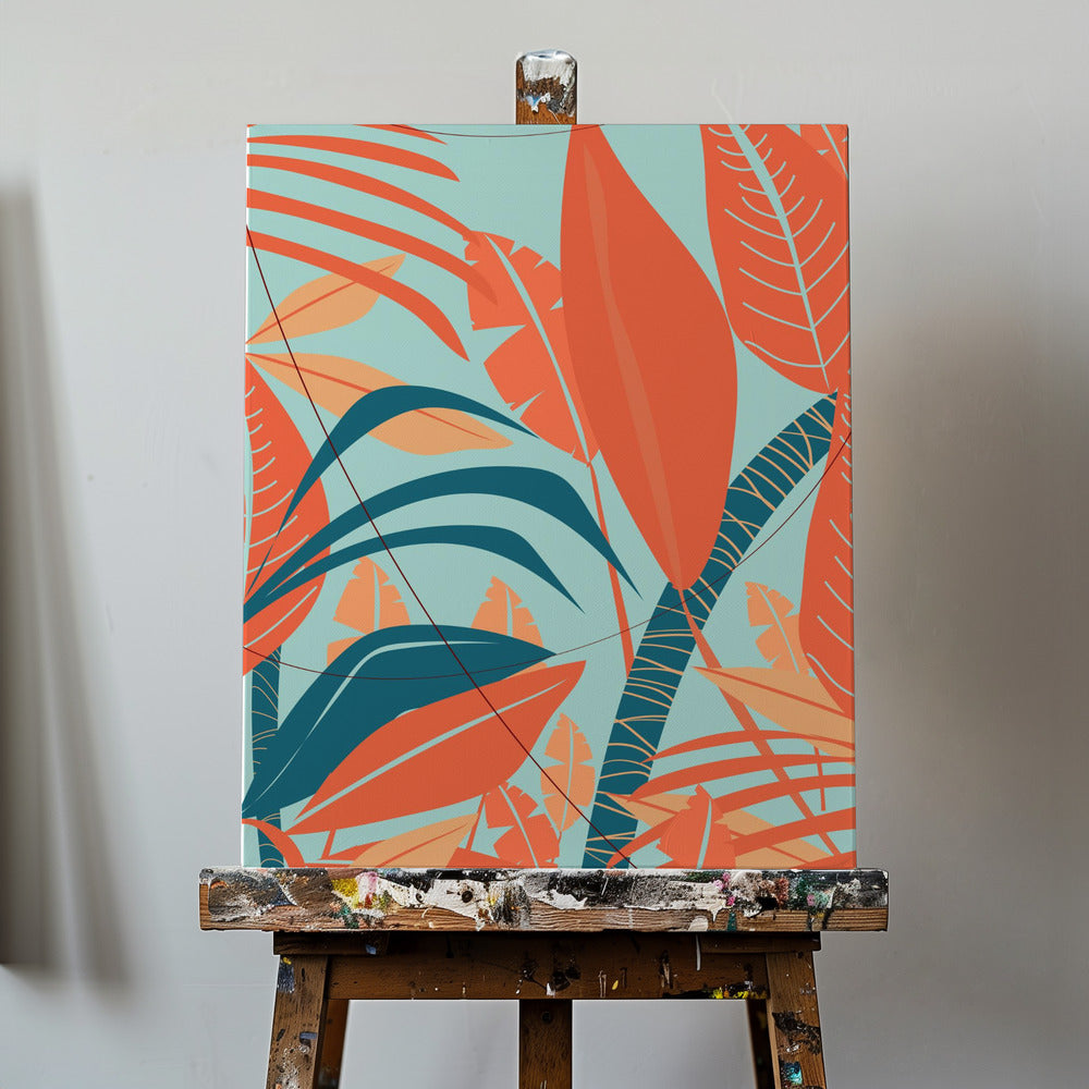 Tropisches Laub | Leinwand