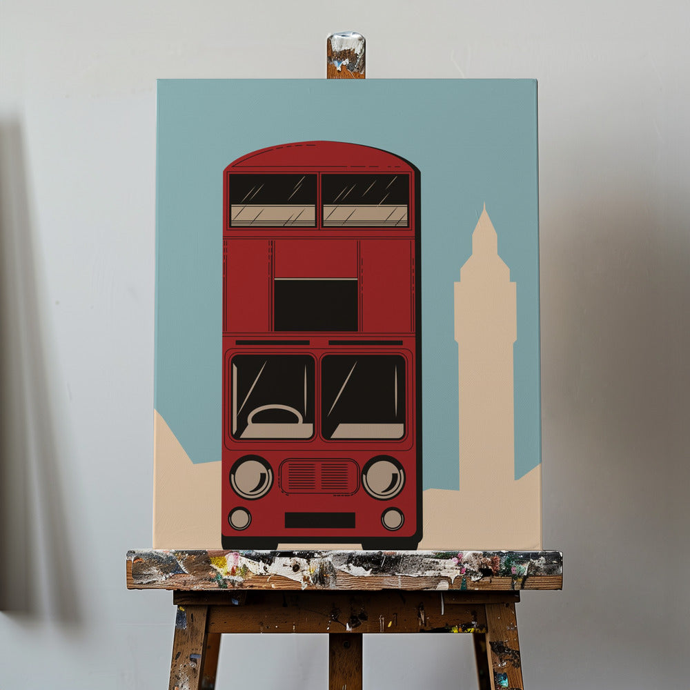 Londoner Bus | Leinwand