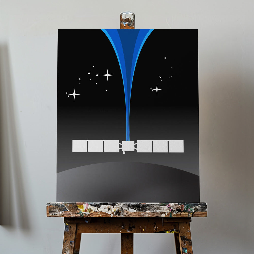 Retro-Weltraumkunst | Leinwand