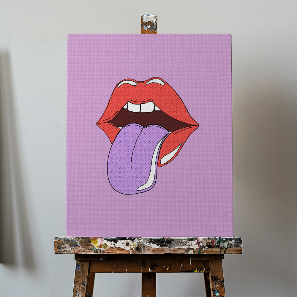 Entfesselte Pop-Lippen | Leinwand