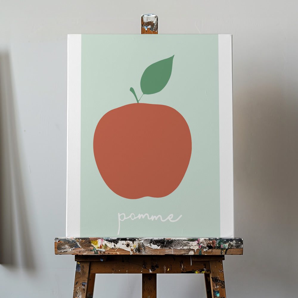 La Pomme (Gedämpftes Rot) | Leinwand