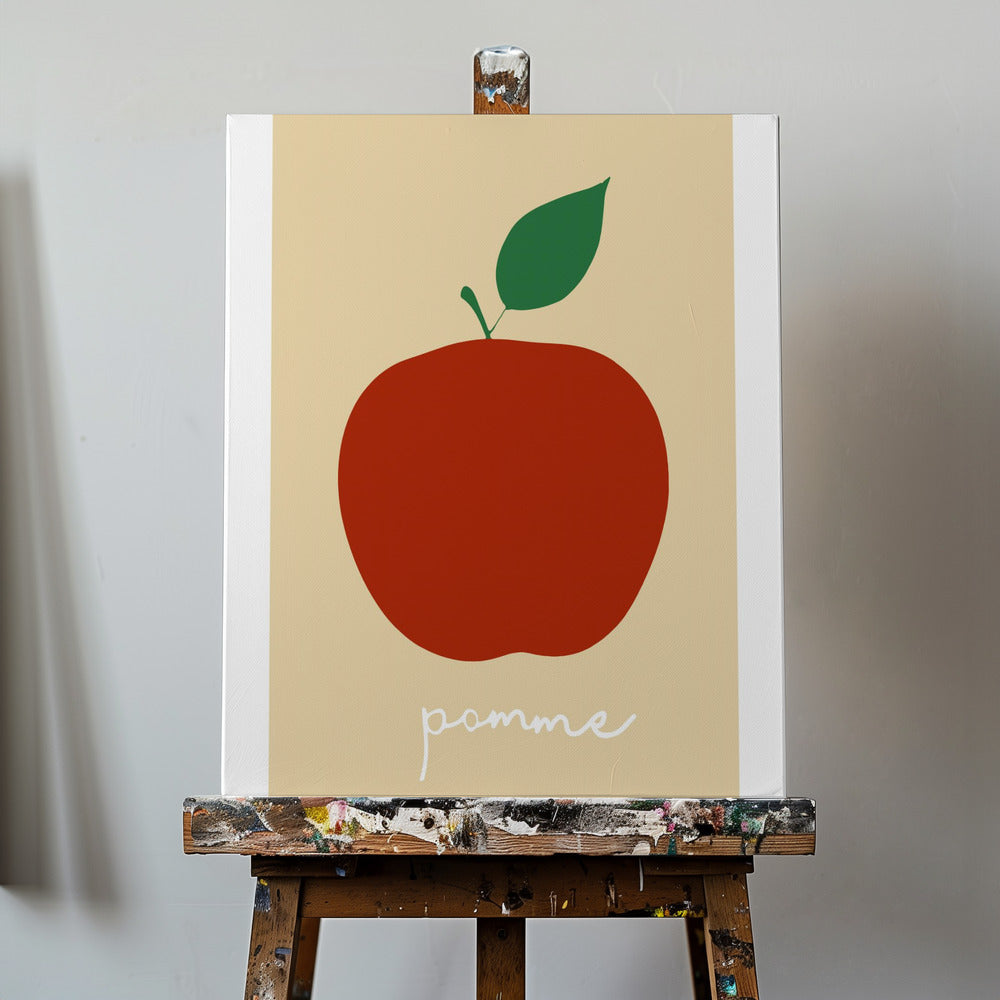 La Pomme (Leuchtend Rot) | Leinwand