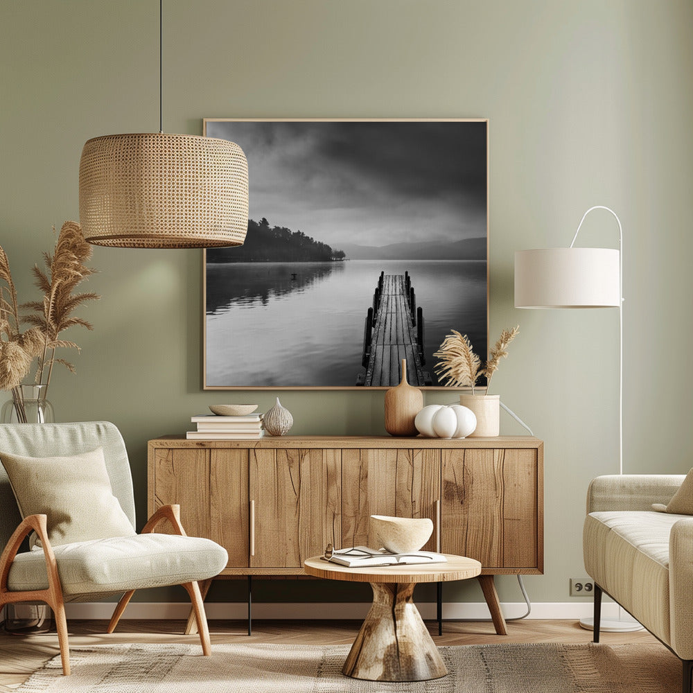 Vista al lago con Muelle II | Impresiones en Lienzo